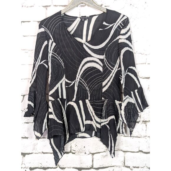 PIANO Vintage Y2K Stretchy Crinkle Mesh Top Whimsygoth Fairygoth Witchy Medium - Picture 1 of 8